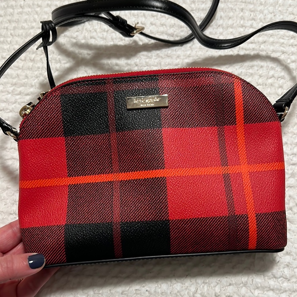 LIKE NEW buffalo plaid cross body